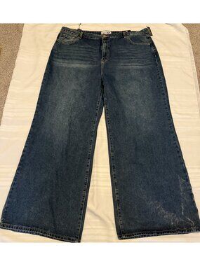 Fashion Nova Simply Basic Jeans Medium Wash Blue Size 20 NWT READ!